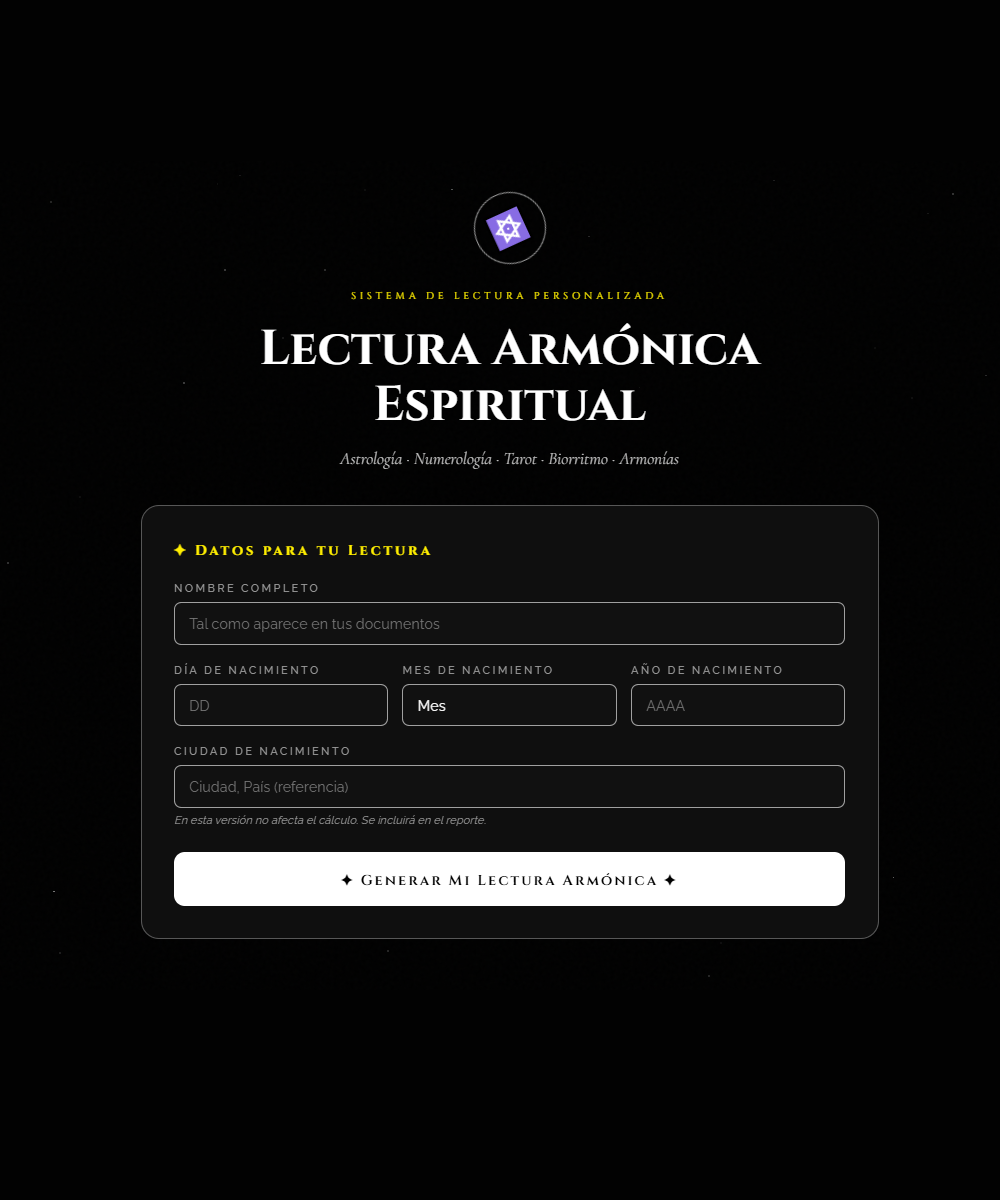 Lectura Armónica Espiritual